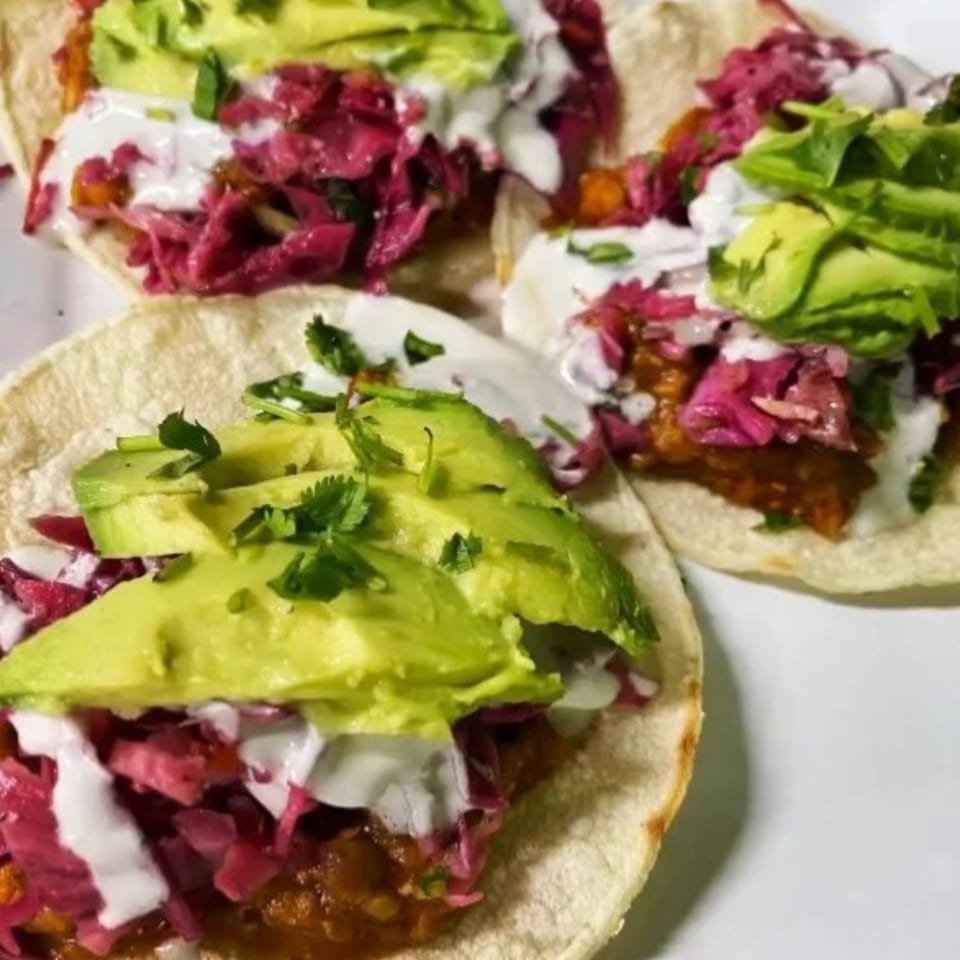 Our Chipotle Chickpea Tacos! 🌮🥑✨
